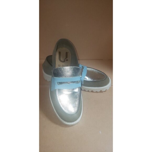 U-Dot Multi Tone Leather Loafers 22cm Sz 5 Retail Price $319 In EUC!! - Picture 5 of 11